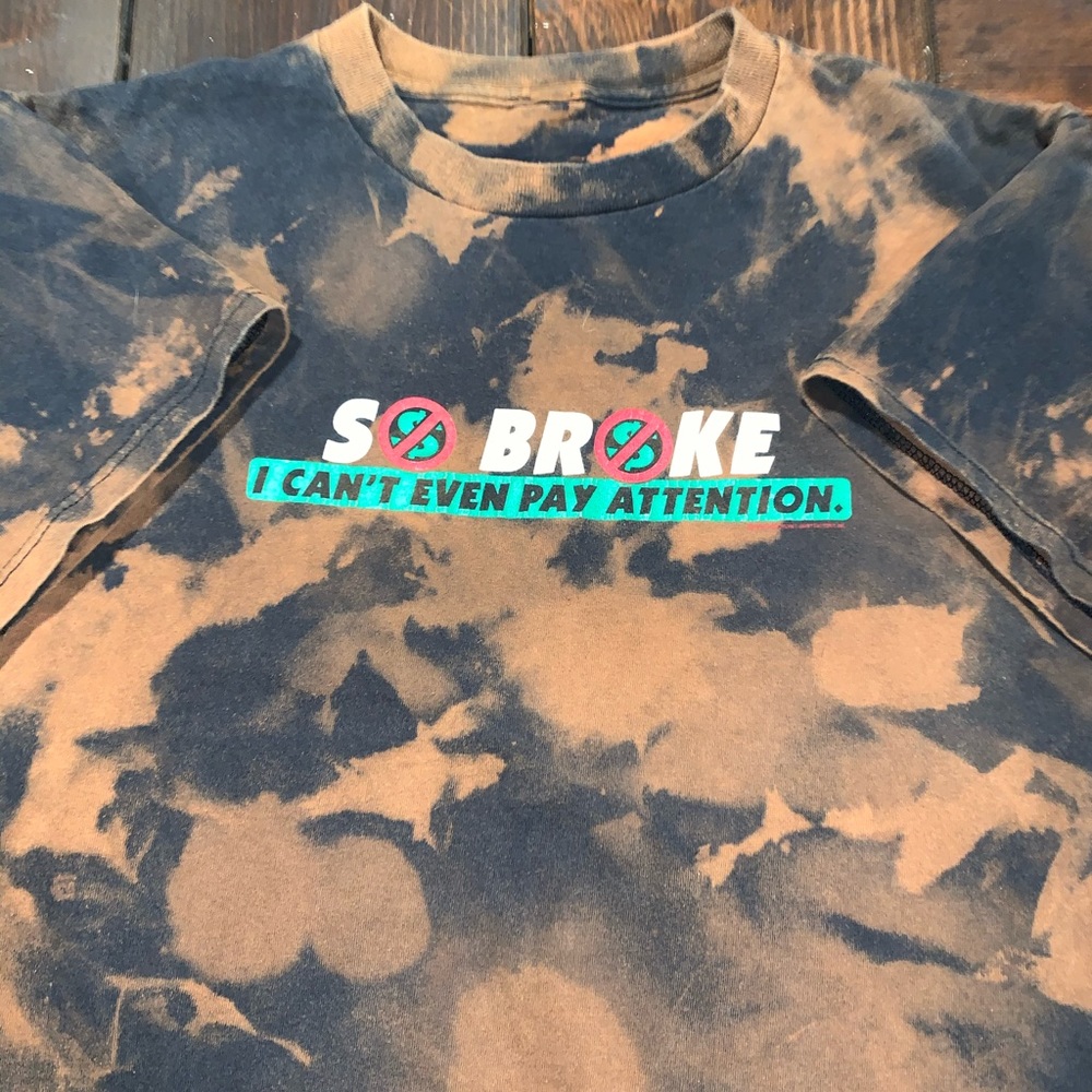 Funny hand bleached Tee